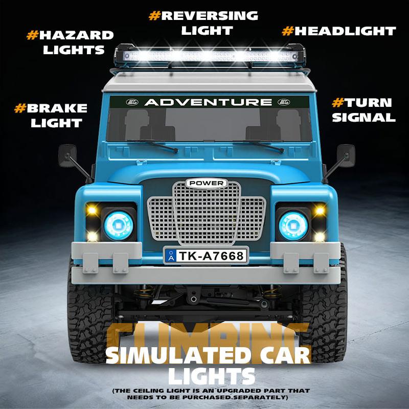 2026 Yeni 1:10 Tam Ölçekli Pickup Her Arazi Simülasyonu Off Road Tırmanma Aracı 15KM/H RC ARABA 2.4G Uzaktan Kumanda 100M LED'li