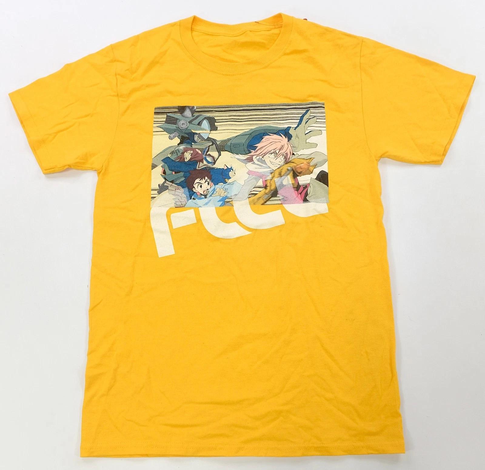 Rare FLCL Fooly Cooly Lootcrate Graphic T Shirt Haruko Naota Anime Yellow Size S M