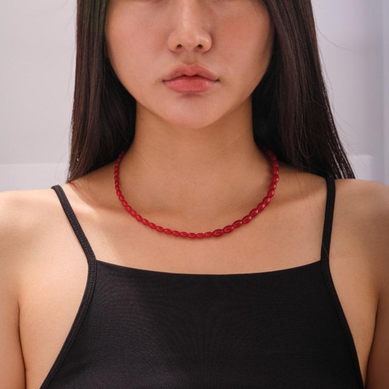 cotoit Red Berries beads Necklace