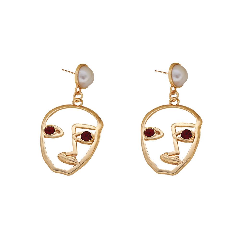 Spersonalizowane Kolczyki Sztyfty, Proste Puste Kolczyki Sztyfty Face Palm