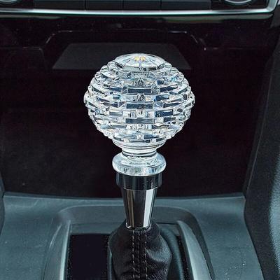 Transparent Acrylic Diamond Shape Auto Gear Stick Shift Knob Lever Shifter Handle for Manual Automatic Trans Car Accessories