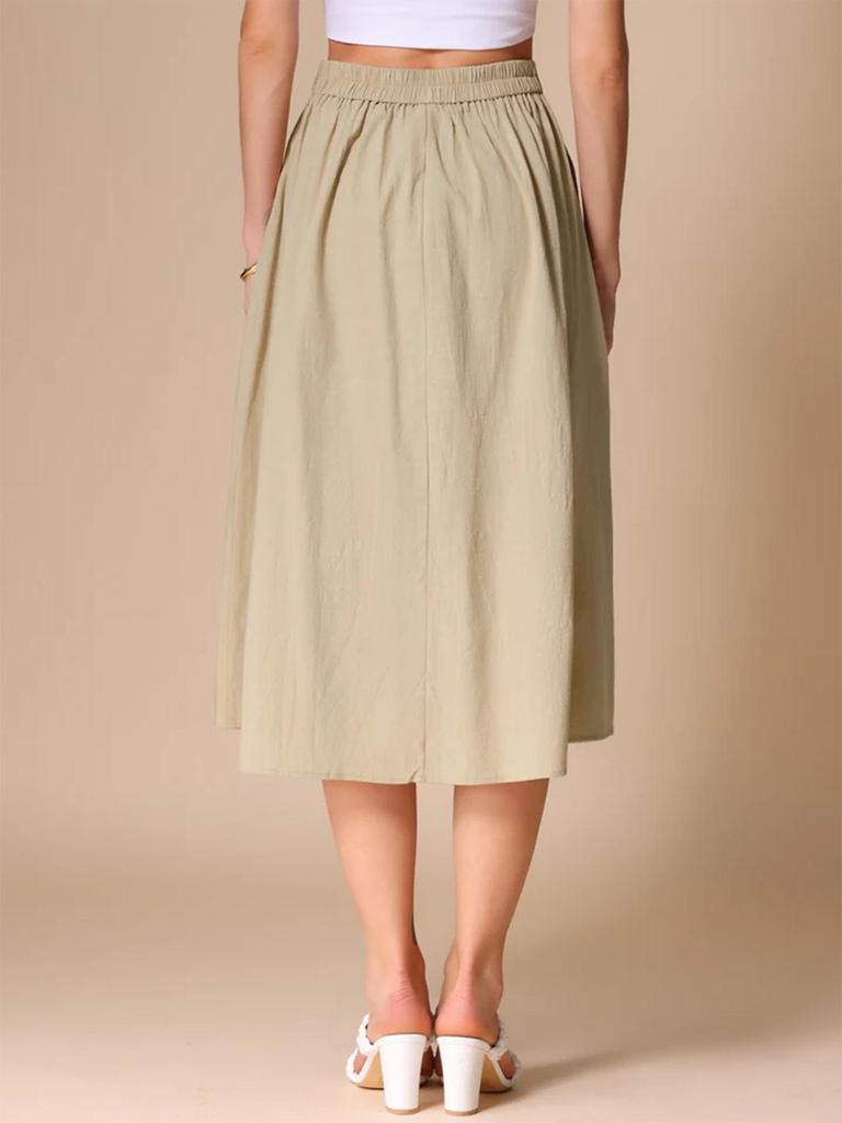 High-Waisted Versatile Summer Long Skirt – Casual and Elegant