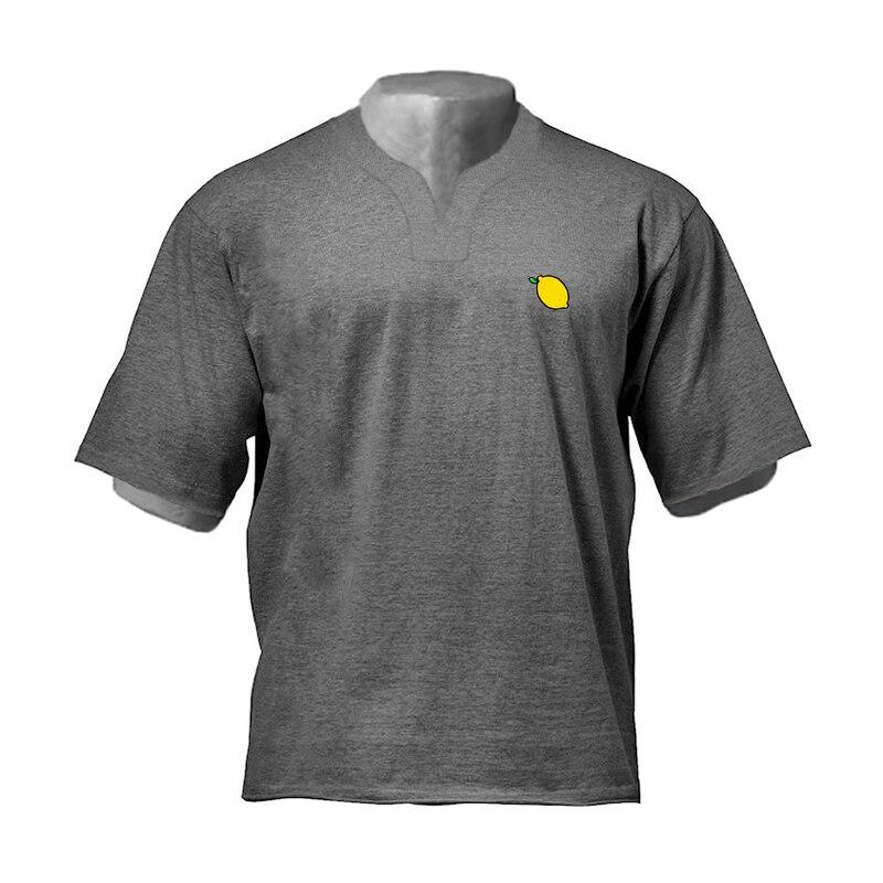 Muscleguys Vara Hanorac Larg Mânecă Scurtă Bărbați Antrenament Fitness Lejer Bumbac Tricou