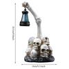 Halloween Skeleton Hand Statue Hexagonal Lamp Horror Garden Ghost Skull Decoration Solar Lantern Skeleton Hand Resin Statue