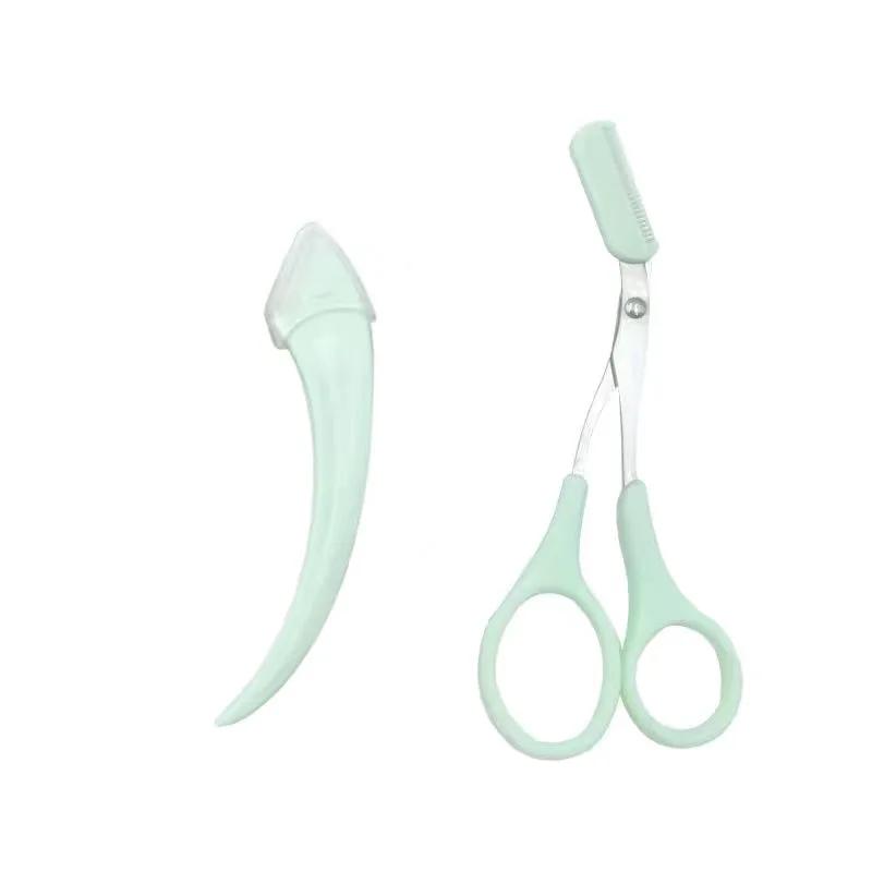 

Karsyngirl 1/2/3 шт. Нож для стрижки бровей, Бритва для лица для женщин, Ножницы для бровей с расческой, Триммер для бровей, Скребок