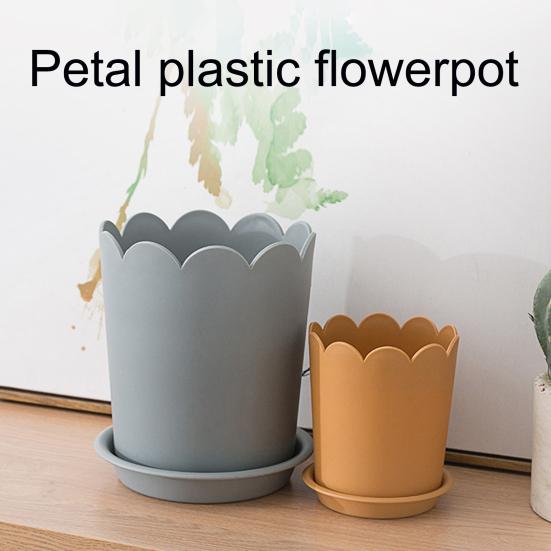 Saksı Tüm Maç Parlak Renkli Plastik Petal Kenar Ev için Büyük Açılış Çiçek Ekici