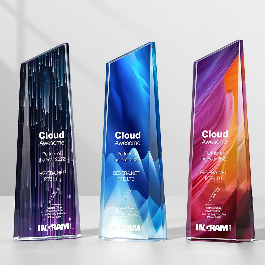 Trophée en Cristal Haut de Gamme pour la Récompense de l'Employé Exceptionnel lors de la Réunion Annuelle