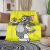 Tom and Jerry Cartoon Poster PrintBlanket Flannel Throw Blanket for Sofa, Bed, Travel, Camping, Office