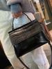 New Summer Style Genuine Leather High-end Crossbody Bag with Crocodile Pattern,large Capacity,single Shoulder/handbag for Women.