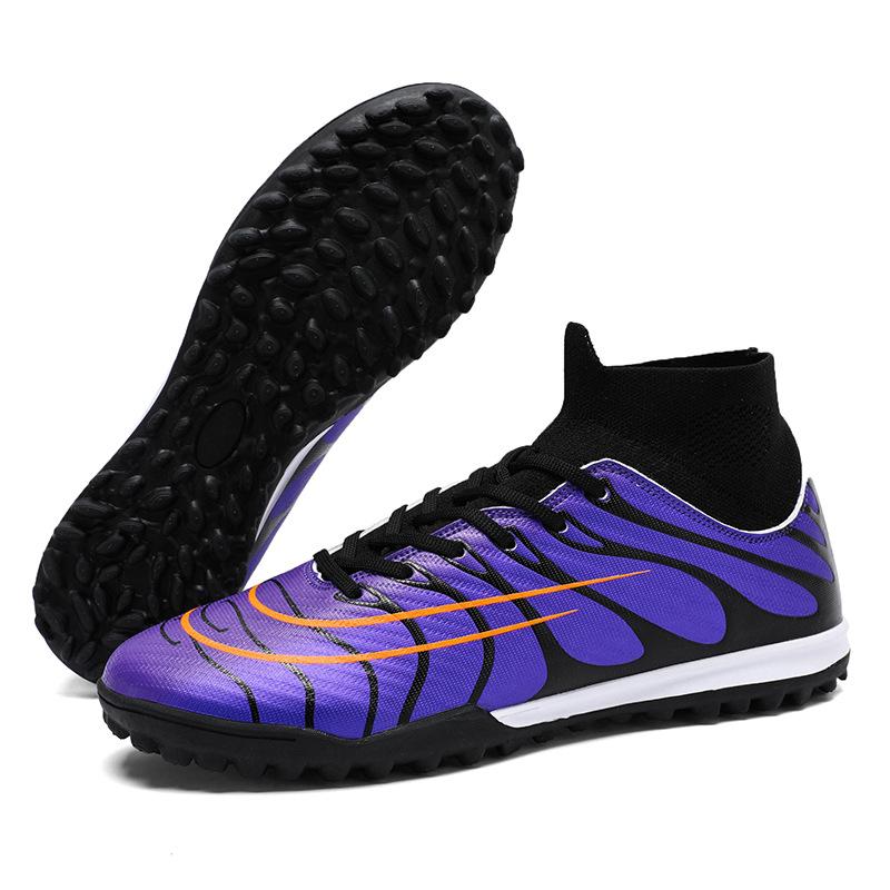 

Batch overseas popular men s and women s adult high-top breathable football shoes artificial turf training shoes professional competition shoes 35