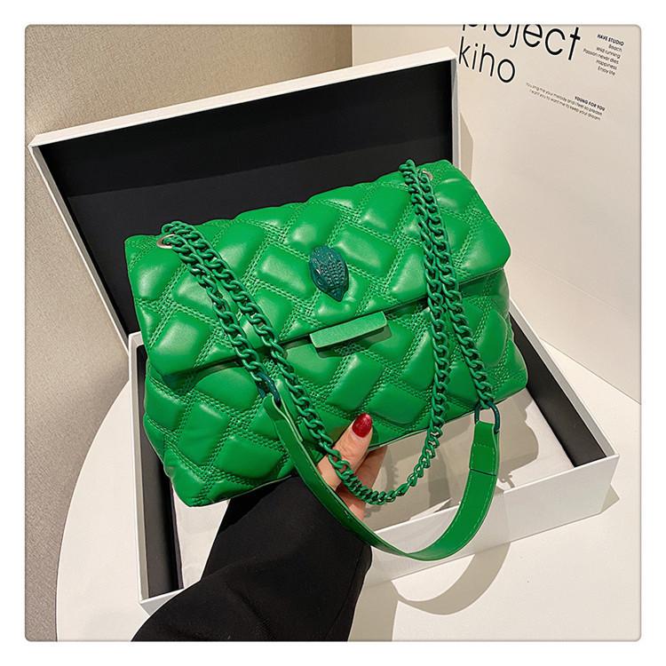 Trendy Quilted White Pu Handbag Stylish Shoulder Bag For Women Versatile Fashionable Use