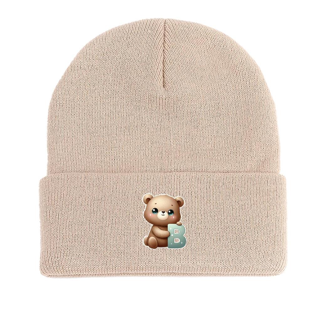 1pc, Alphabet A to Z and Animals Print Knitted Cap Beanie, 260 Knit Hats to Choose, for Men And Women
