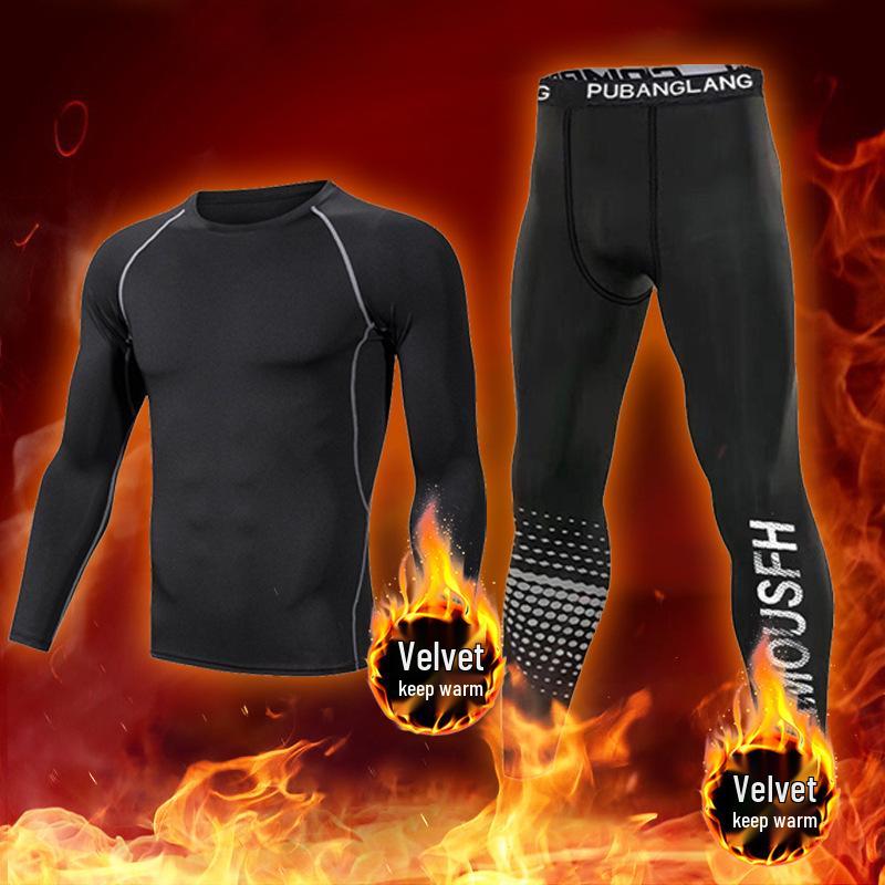 Men's High Elasticity Winter Running Base Layer Suit