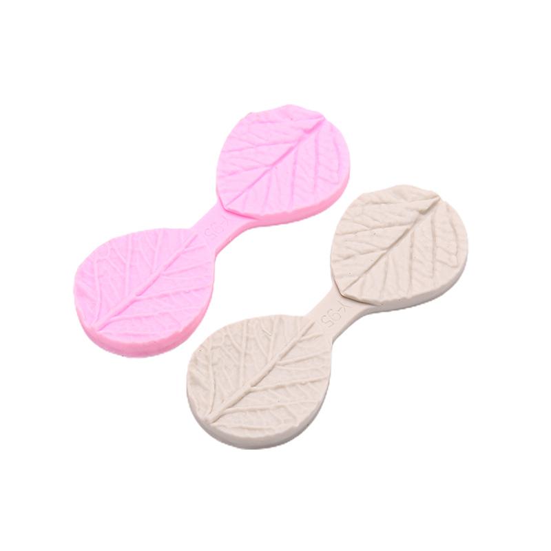 New Diy Cake Decorating Mold Double Leaf Veiner Silicone Cake Mold Decorating
