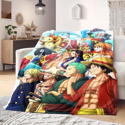 VIENAS GABALAS Anime Spausdinimo Antklodė Šilta Patogi Flanelinė Antklodė Tinka Miegamiesiems, Sofoms, Lovoms, Kėdėms, Kelionėms 91