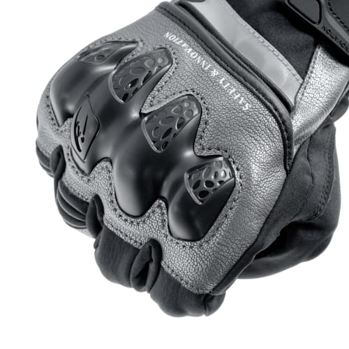 Komine GK-855 Protective Windproof Warm Gloves for Motorcycles HG Gunmetal XL