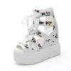 Hot Print Leisure Wedges Women's Shoes Summer Shoes Women Sandals Platform Shoelaces High Heels Casual Shoes Woman