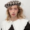 poesiedame tweed beret_black and brown