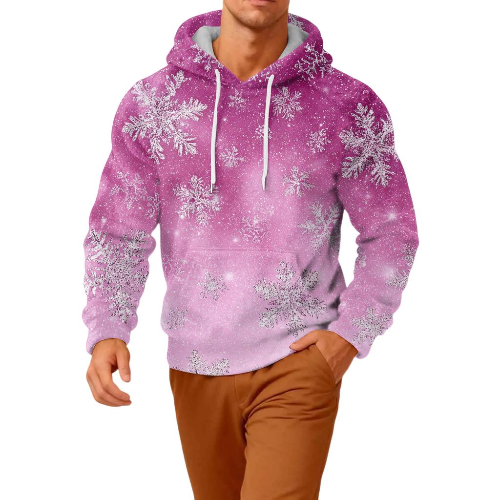 Herr Långärmad Ledig Flanell Huvtröja