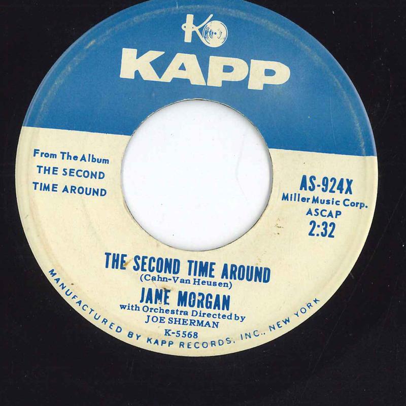 

7inch Record JANE MORGAN - Around The Corner AS924X KAPP US Pop Used