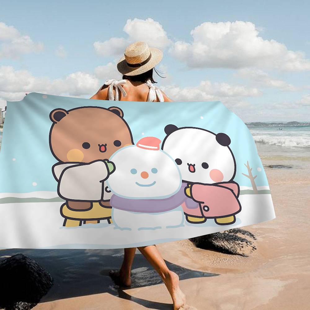 Popular B-BUBU D-DUDU Character Big Microfiber Beach Towels Quick Dry Towel Sand Beach Towels Pool Towel For Travel Swim Pool