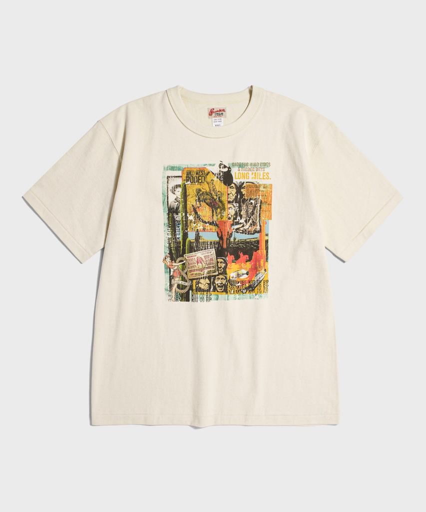 Beulonseun Western Collage Loopwheeled Graphic Tee Apricot
