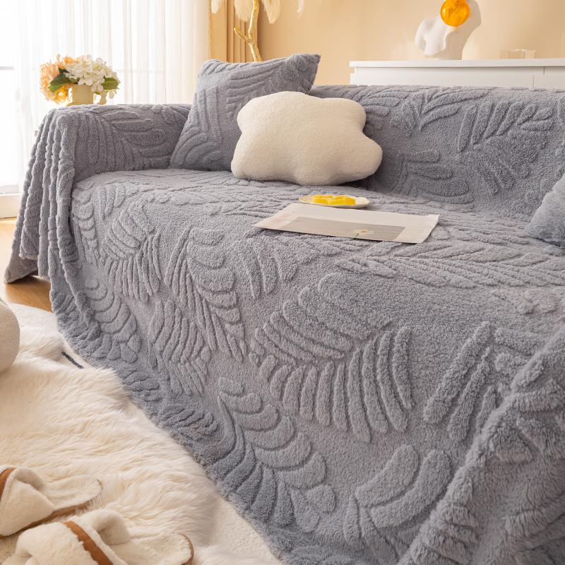 

Мягкий чехол для дивана на все времена года, простой и современный противоскользящий чехол для дивана 180x130 серый