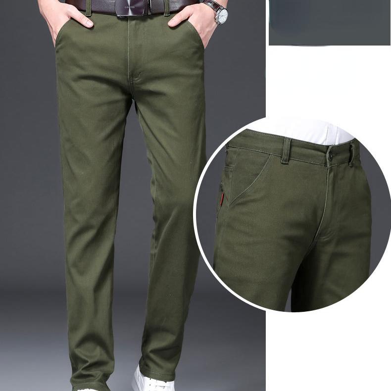 Męskie spodnie garniturowe Business Casual z długimi nogawkami Męskie spodnie formalne z elastycznymi prostymi rękawami Rozmiar plus 28-38
