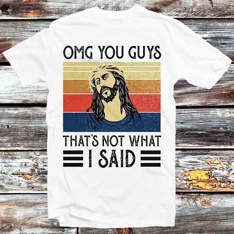Jesus Omg You Guys Thats Not What I Said Vintage T Shirt B603 XL