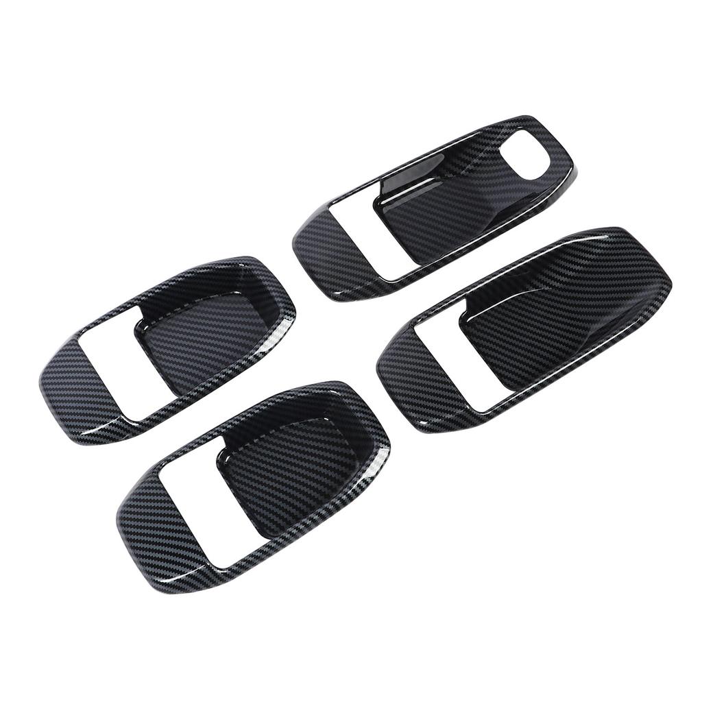 4pcs Inner Door Handle Bowl Cover Trim Set Interior Door Bowl Panel Protector Sticker Replacement for JL JLU 2018-2025