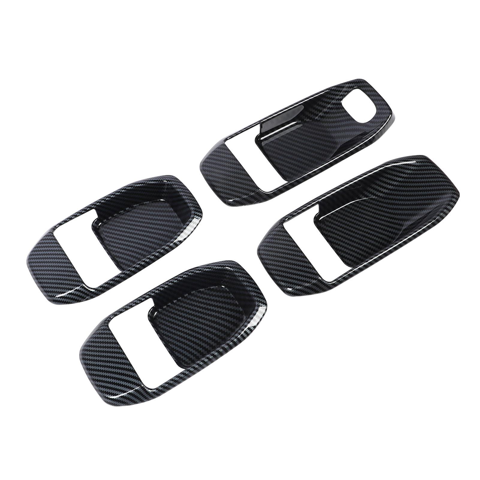 4pcs Inner Door Handle Bowl Cover Trim Set Interior Door Bowl Panel Protector Sticker Replacement for JL JLU 2018-2025