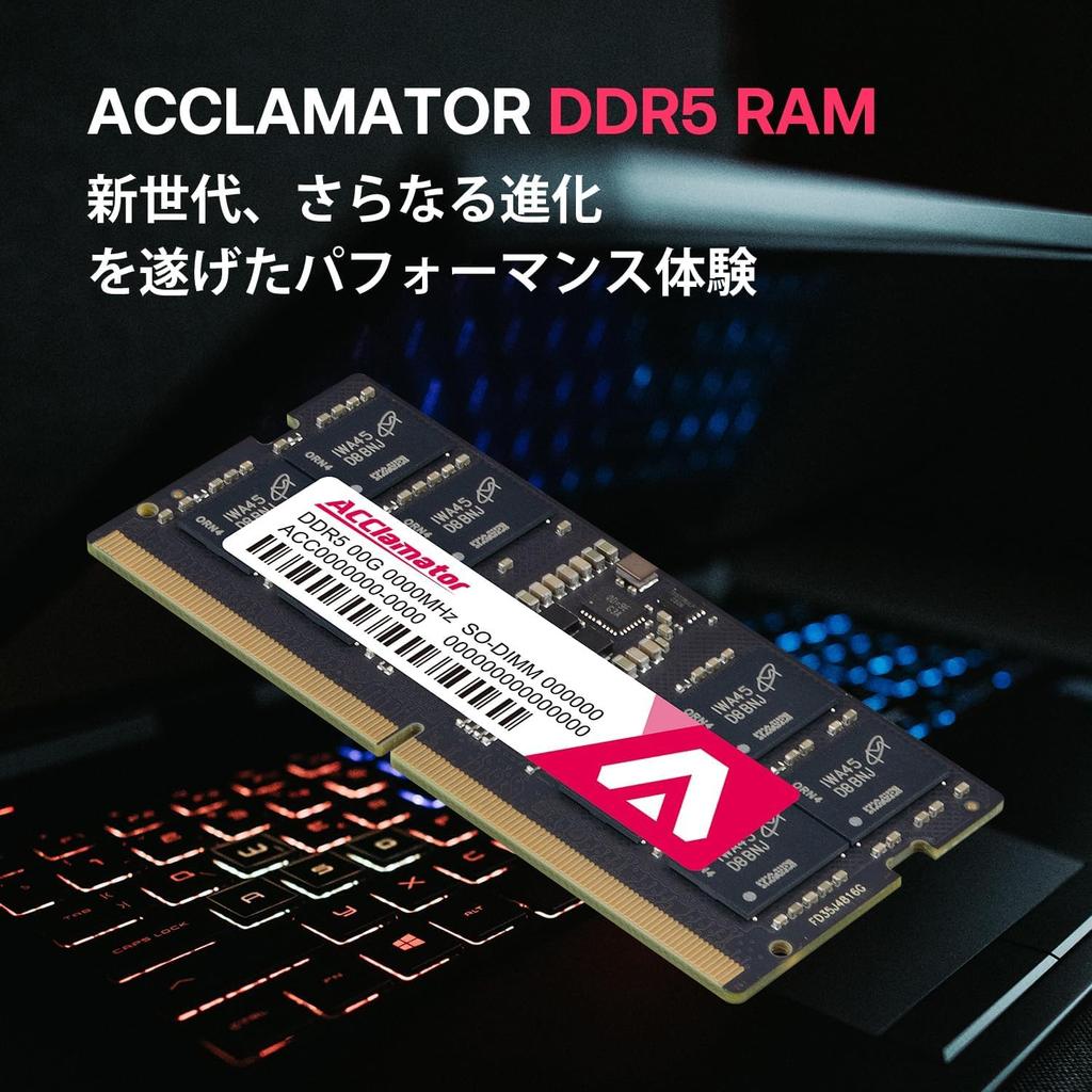 DDR5 Computer Memory SODIMM 262pin Laptop x Acclamator 32GB-5600MHz Laptop/Mini 1.1V Memory(16GB 2)
