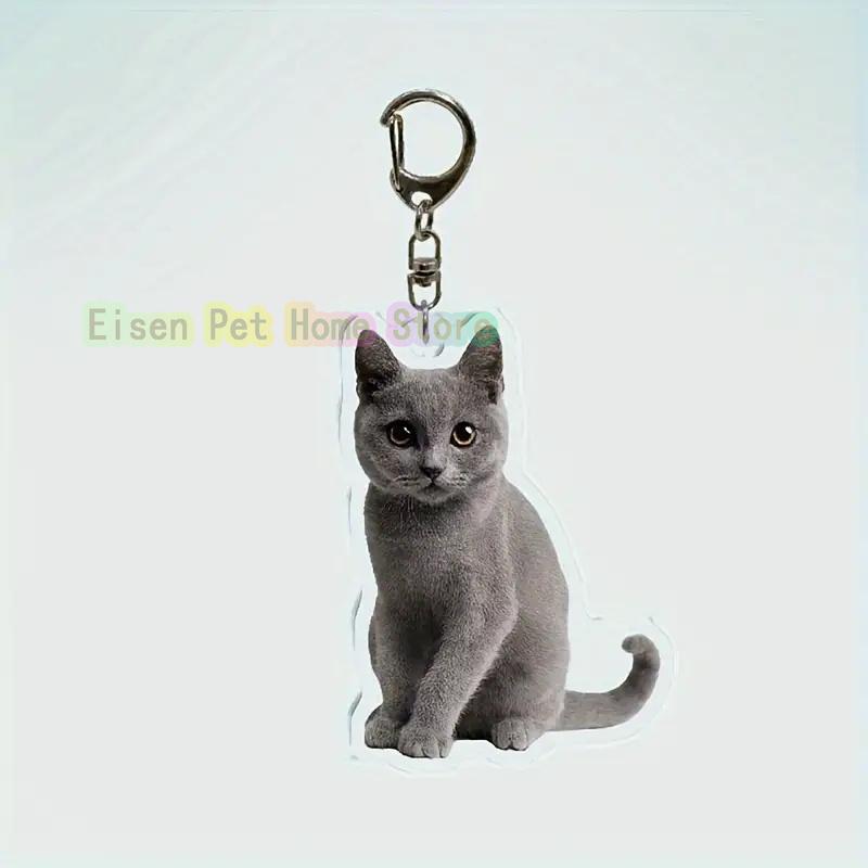Funny Cat Key Chain Keychains Ring for Accessories Bag Pendant Keyring Jewelry Cute Animal Pet Llaveros Friends Gifts Cool Cats
