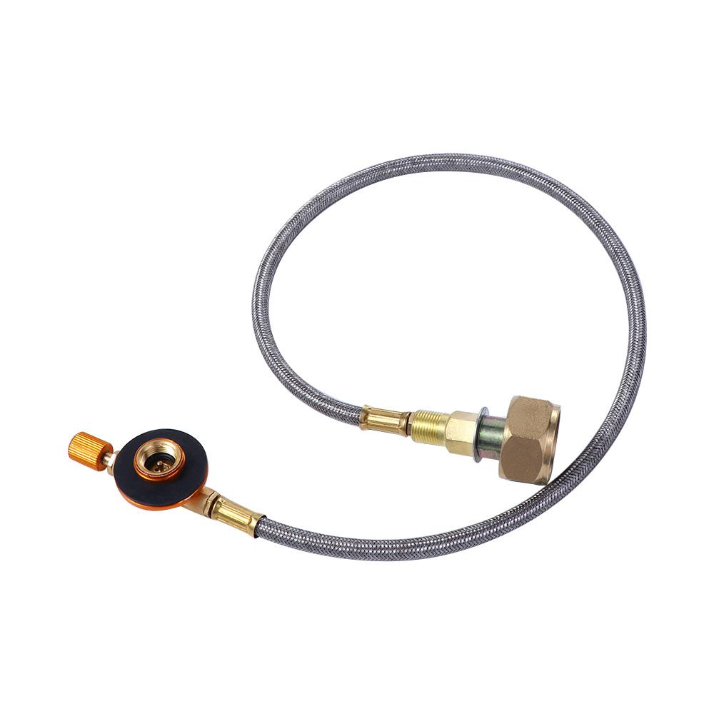 LPG Flat Cylinder Tank Container Adapter Propane Refill Adapter Gas Stove Coupler Stove Metal Tube