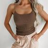 Sommer Rippenstrick Camisole Tank Top Sexy Abnehmen Bottoming