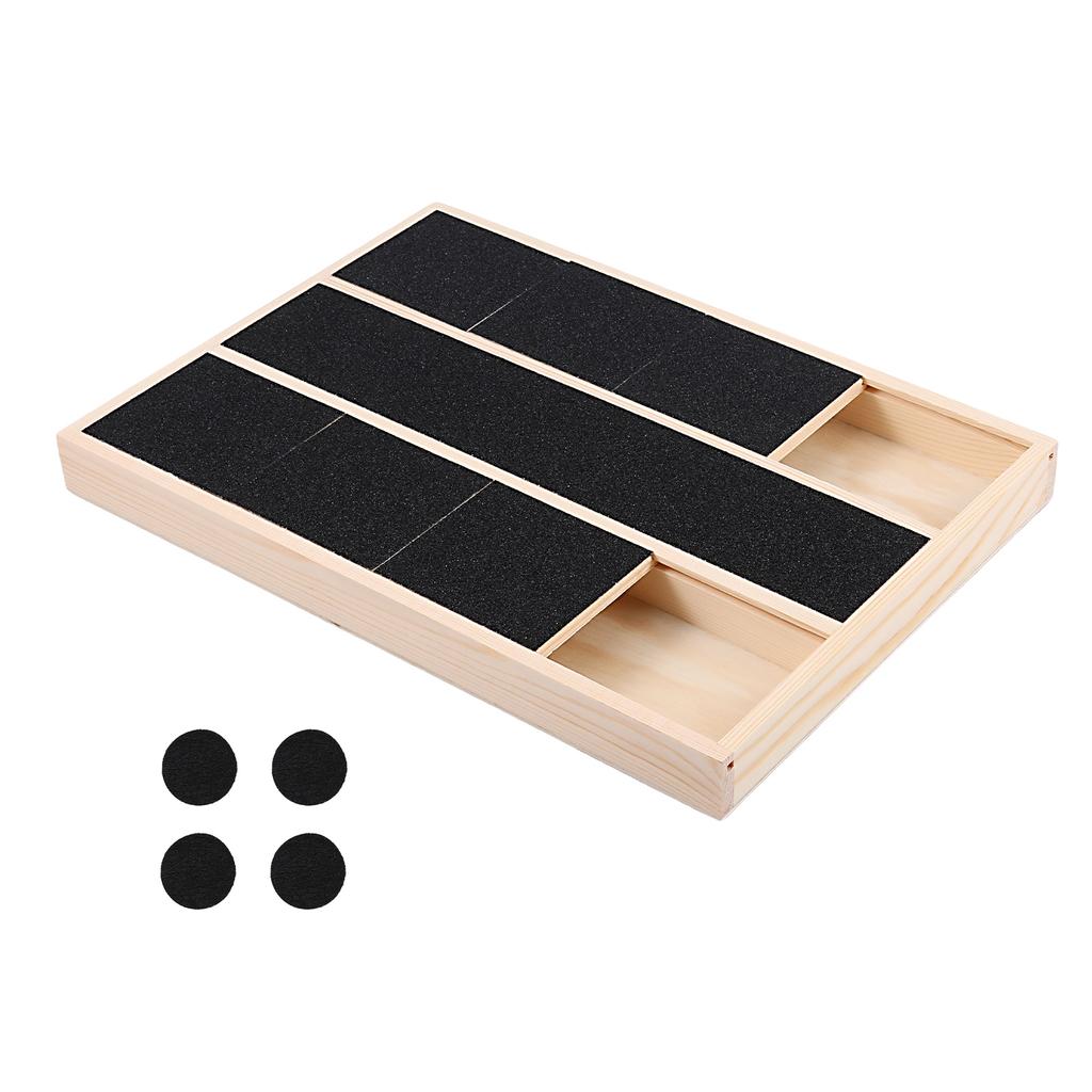 Wood Dog Nail Scratch Board Drawer Snack Box with Built-in Treat Box Pet Scratch Pad Fun Board Nail Grinde Toy