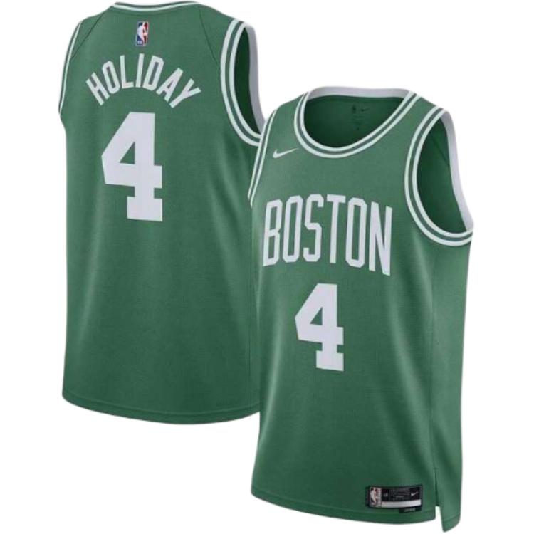 Nike Tricou NBA Dri-Fit Boston Celtics Icon Edition Loose Fit, cu gâtul turn, cu litere, tricou fotbal pentru bărbați, verde DN1997-318