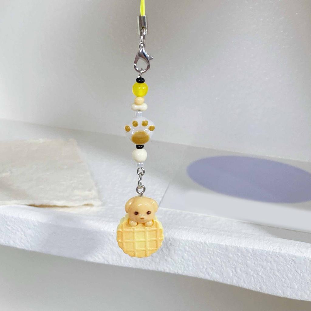 Cartoon Puppy Keychain Charm Resin Dogs Designs for Bag and Car Keys Phone Pendant Bag Pendant Present for Pet Lover