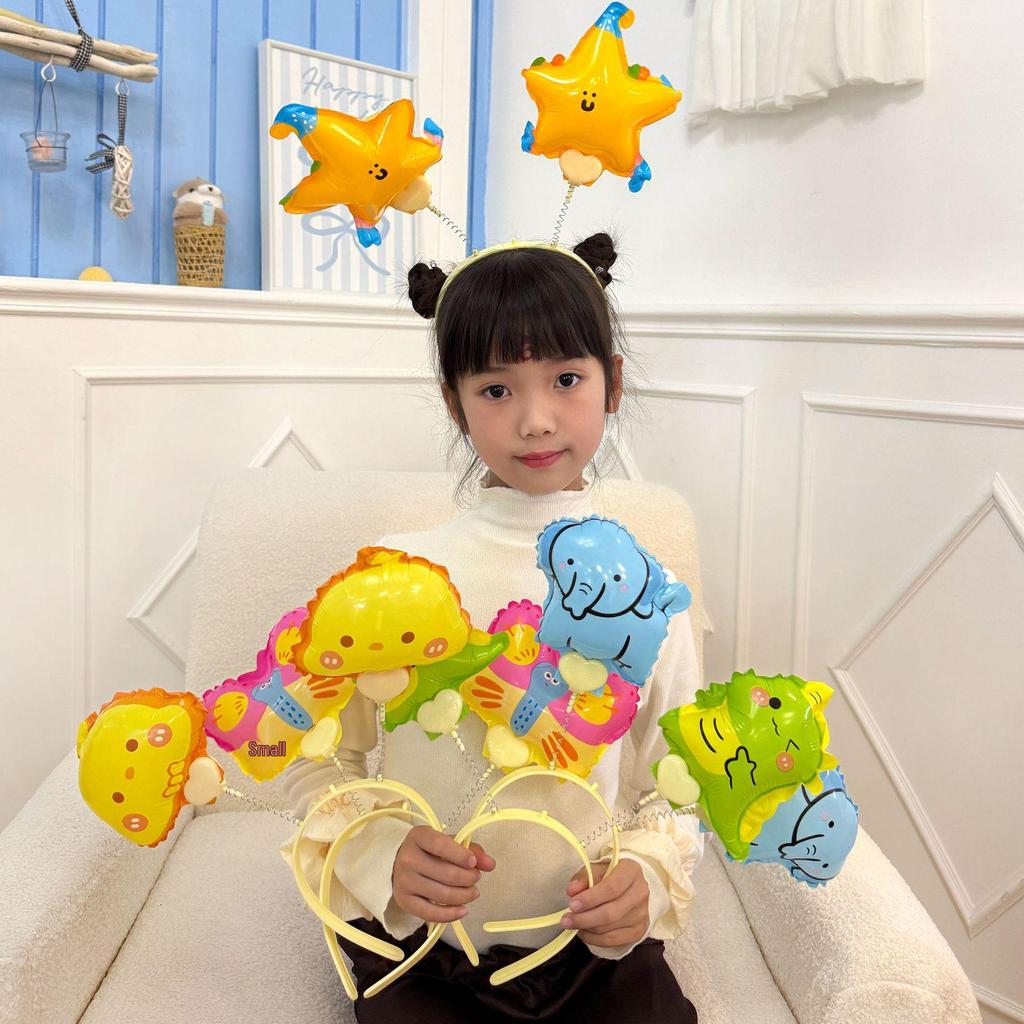 Spring Cartoon Headband Balloons for Children's Birthday Party Decoration and Gifts