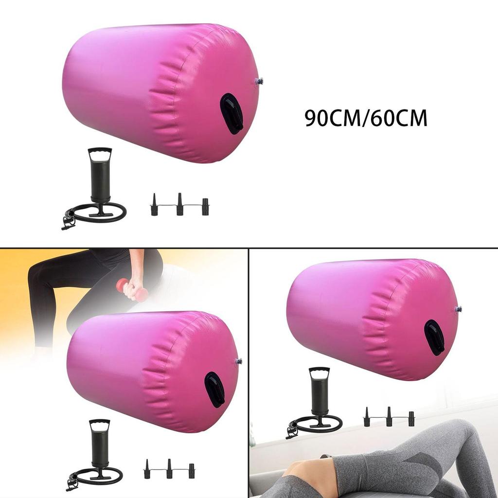 Gymnastics Barrel Air Roller with Air Pump, Back Handspring Trainer for Fitness, Cheerleading, Backhandspring, Home, Gym,