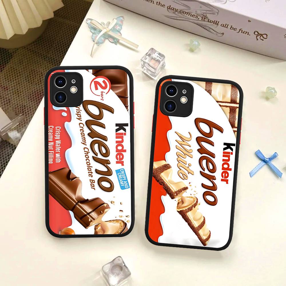Cute Kinder Surprise Eggs Logo For IPhone 16 15 14 13 12 11 Pro Max X XS MAX Plus Translucent Black Phone Cover