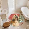 Christmas Afghan Hound Pattern Round rug,Carpet Rug for Living Room Bedroom  Playroom ,Non-slip Floor Mat,Holiday Gifts and Birthday Gifts.