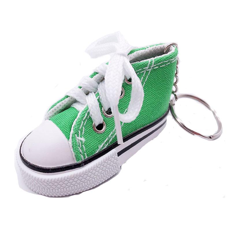Mini Canvas Shoe Keychain: Fashionable Pendant & Motorcycle Kickstand