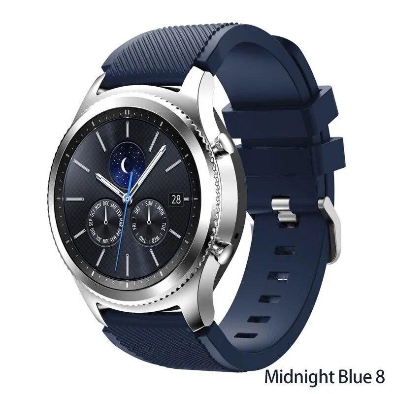 20mm 22mm Band for Samsung Galaxy Watch 4/Classic/46mm/42mm/active 2 Gear s3/S2 Silicone Bracelet Huawei GT/2/GT2/3 Pro Strap