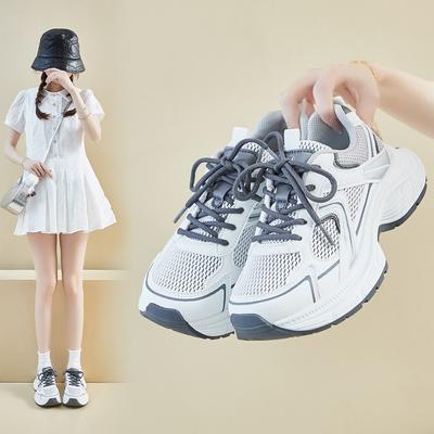 New Dad Shoes for Women In Summer Student Sports and Leisure Street Photography Mesh Breathable and Heightened