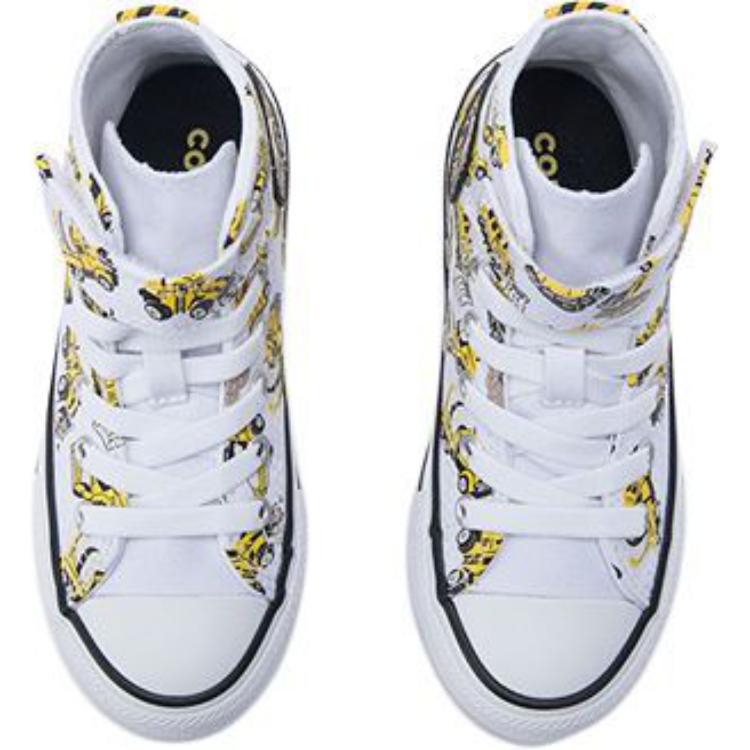 Converse Chuck Taylor All Star Comfortable Versatile Anti-Kick Shock-Absorbing High-Top Canvas Shoes Kids sneaker White A10766C