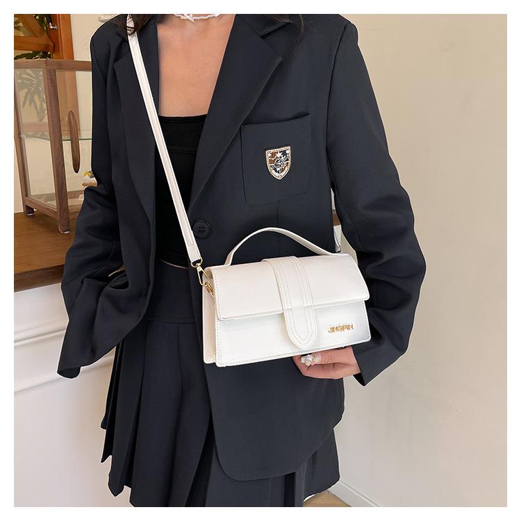 Borsa a Spalla Minimalista in Ecopelle Quadrata alla Moda Borsa a Tracolla per Donna