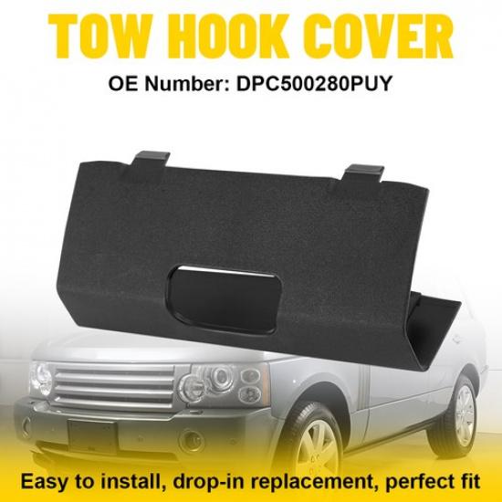 Black Front Tow Bumper Hook Eye Cover Car Fit Land Rover Range Rover 2006-2009