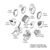 11Pcs/Set Silver Color Gothic Ring Set Bull Head Elephant Head Heart Eye Trendy Mix And Match For Daily Outfits Accessories