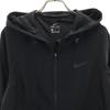 Nike Training Long Sleeve Zip Hoodie M Black Mesh Lining Men's Used